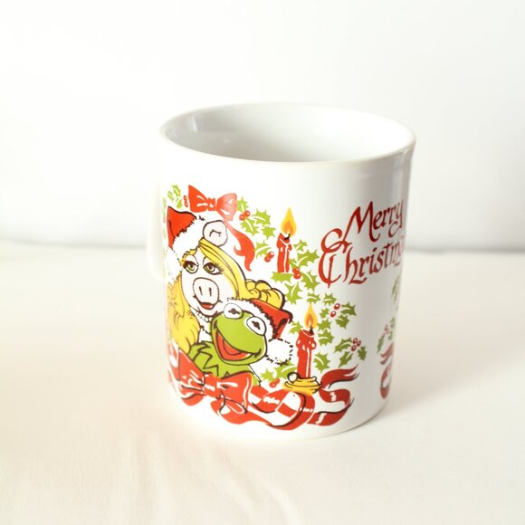 Muppets Christmas Mug Kiln Craft Miss Piggy & Kermit - Picture 1 of 4